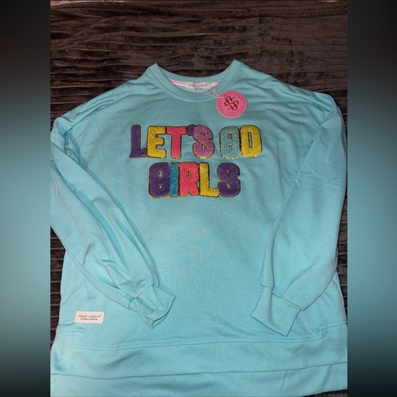 Let’s Go Girls Pullover - Simply Southern - Women’s Size Small NWT - Picture 2 of 3